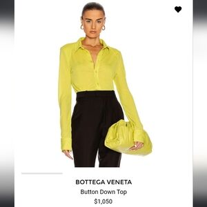 Bottega Veneta Yellow Long Sleeve Button Down Shirt